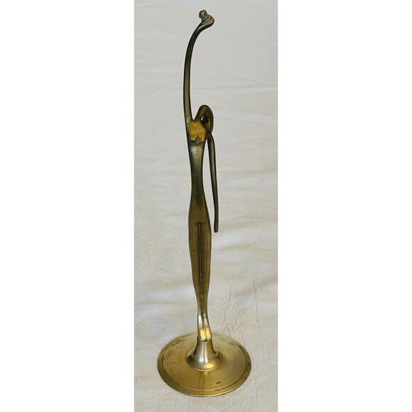 Dancing Girl Ria Figure Brass Karl Hagenauer Style 12" India Rare Collectible - Picture 2 of 11